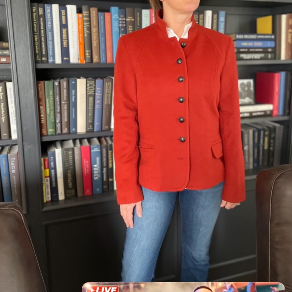 LAST CHANCE - Peruvian Connection -Alpa Wool Jacket Coat in Burnt Orange